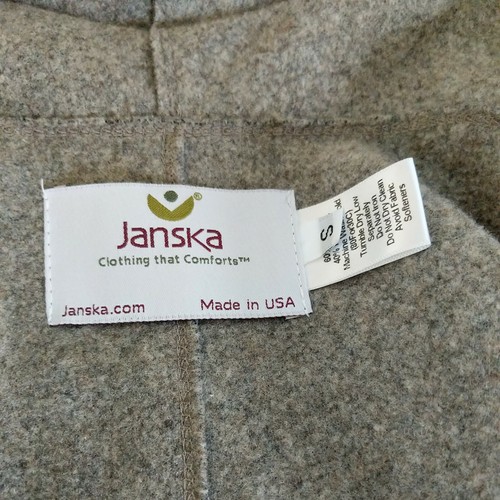Janska jacket Fleece Womens sz S wrap Comfort Pockets Brown edgy lagenlook boho - Picture 6 of 8