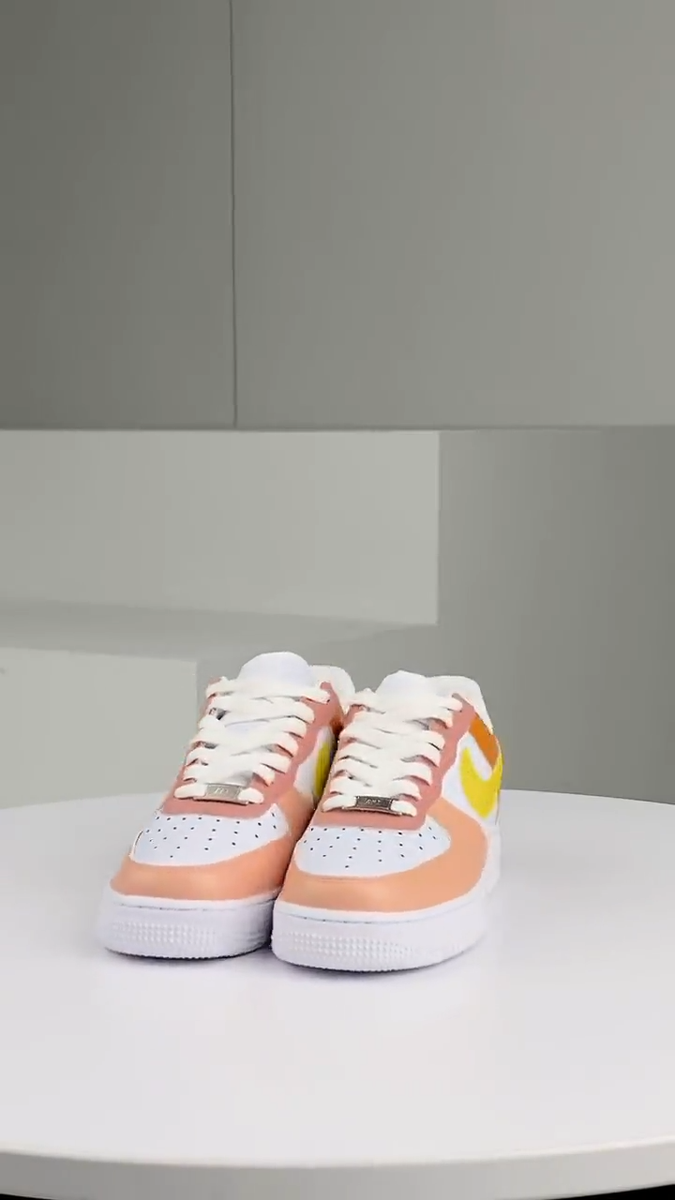 salmon pink air force ones