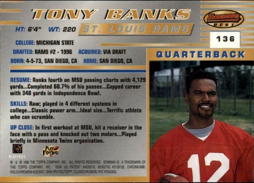 1996 Bowman's Best Football  *COMPLETE YOUR SET*  Pick From List - Picture 270 of 356