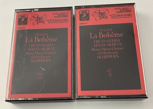 La Boheme 2 Cassette Collection- Pavarotti Freni Ghiaurov Puccini EMI 1985 - 第 1/2 張圖片