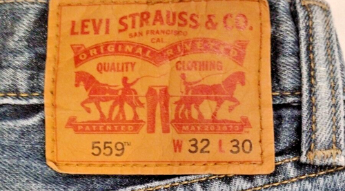 Levi's Herren 559 Blau Denim Jeans Größe 32x30 - Bild 3 von 3