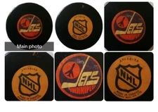 WINNIPEG JETS NHL OFFICIAL GAME PUCK RARE VICEROY MFG. VTG MADE IN CANADA