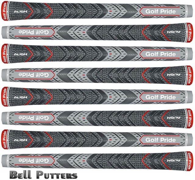 Eight (8) Golf Pride MCC Plus4 Align Grey Standard Golf GripsHalf Cord