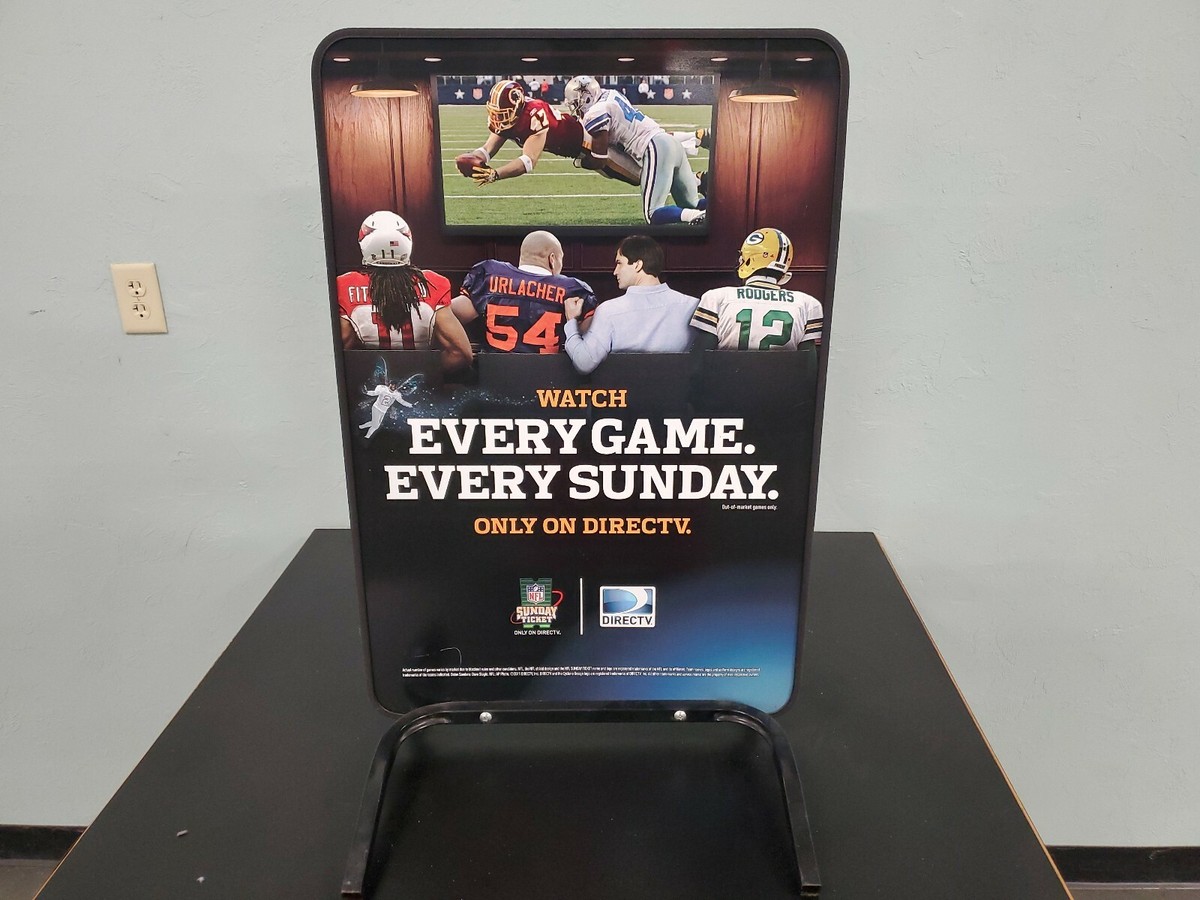 Direct tv 2011 Sunday NFL ticket tin sign Rodgers Urlacher