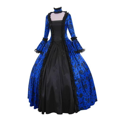 Hot Retro Damen Mittelalter Viktorianisches Kleid Kostüm Party Renaissance Kleid - Picture 13 of 30