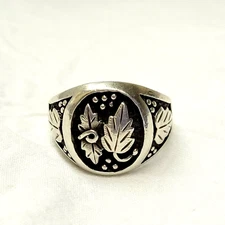 Black Hills Men's Sterling Silver Ring, 925, SZ 12.75, Wheeler Mfg. Co.