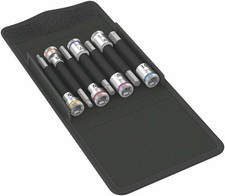 Wera Zyklop 3/8" Hex Socket Set 7 pcs, Color-Coded, Ball-Detent, Used
