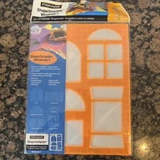 Fiskars Shape Template Set Windows 1 Arch Bay Square Stencils Scrapbook 4887 NEW