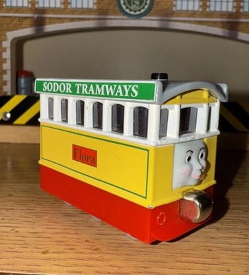 FLORA ! THOMAS FRIENDS TRAIN Diecast 2009 TAKE N PLAY ALONG SODOR Tramways