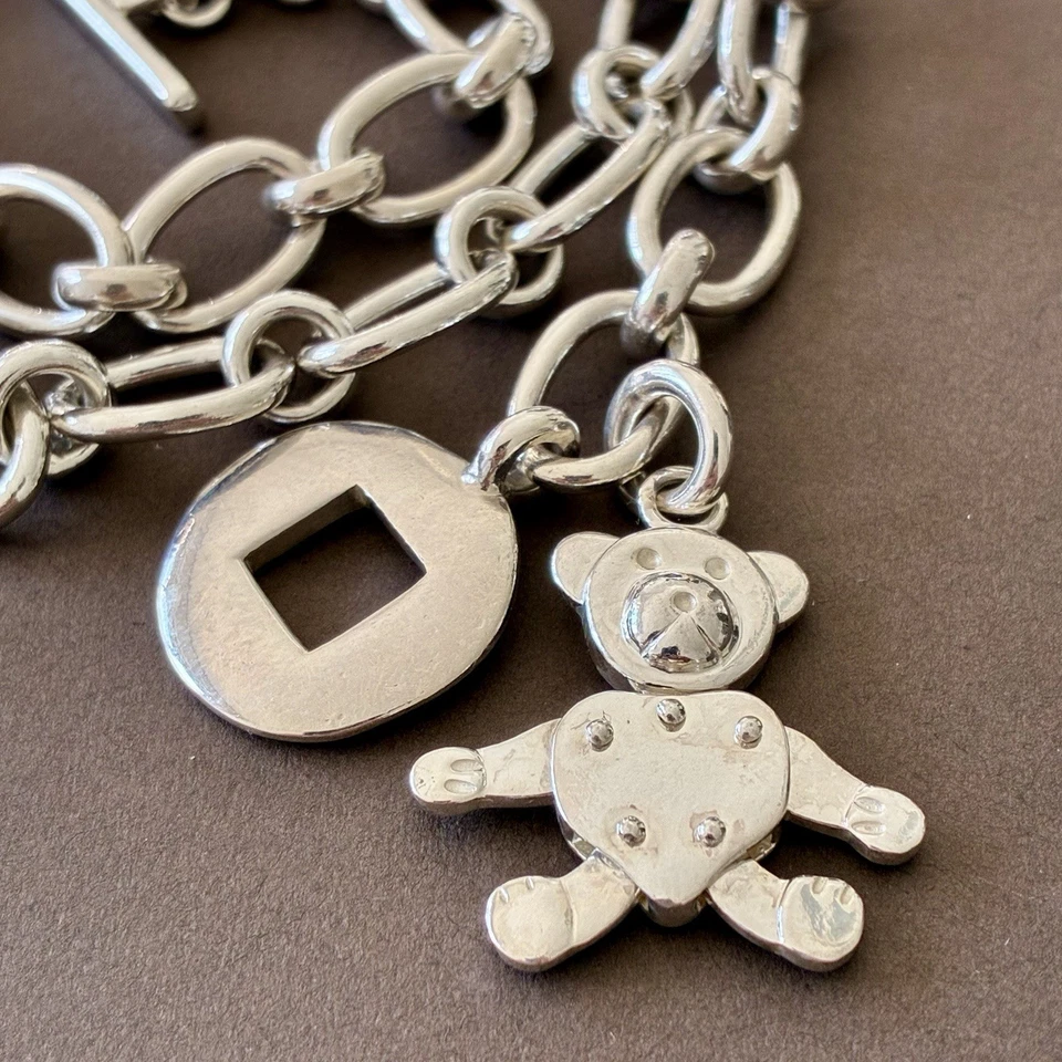 Pomellato Collana Girocollo Catena Orso Orsetto Argento Massiccio 925 Rara Origi - Immagine 4 di 4