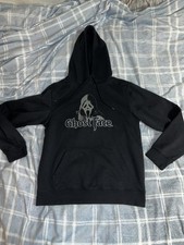 GHOST FACE SCREAM Hoodie Black White Size Medium Hooded Double Sided Graphic