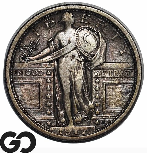 1917 Standing Liberty Quarter, Type 1
