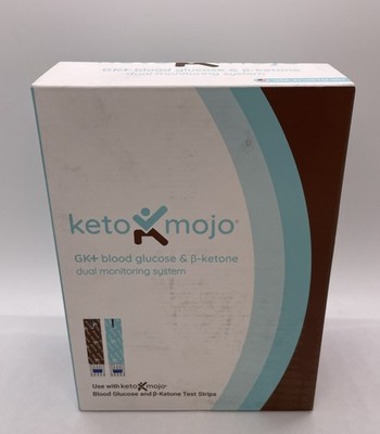 Keto Mojo GK+ Blood Glucose & Ketone Dual Monitoring System Kit With Strips -NEW
