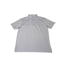 Rhoback Mens Performance Polo Shirt Large Blue Pink Micro Stripe Short Sleeve L