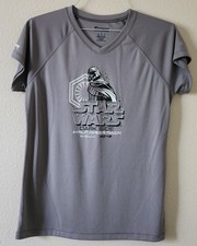 Champion Run Disney 2018 Dark Side Half Marathon Star Wars Tee Large Gray V-Neck
