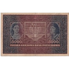 [#195837] Polska, 5000 Marek, 1920, 1920-02-07, KM:31, VF(20-25)