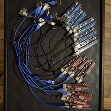  Lot of 12 USB3.0 PCI-E 1x to 16x Powered GPU Riser Adapter Card