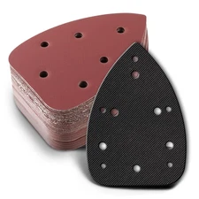 Mouse Sander Replacement Pads with Sandpaper Compatible with Ryobi Mouse Deta...