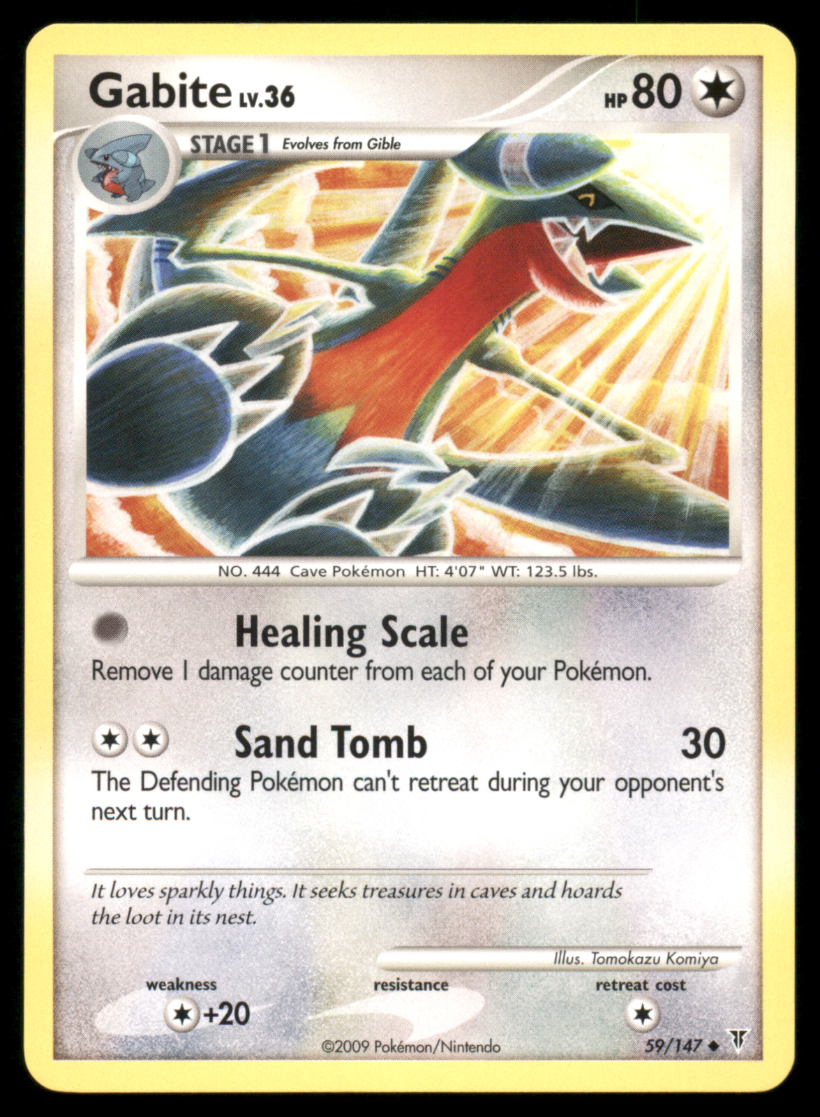 Gabite 59/147 Supreme Victors Regular Non Holo 2009 Pokemon Card Light Played LP