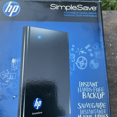 HP SimpleSave 320GB External Hard Drive USB 2.0 Portable Black NIB Sealed