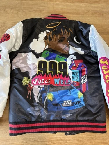 Headgear Classics Juice WRLD Goodbye & Good Riddance Satin Bomber Jacket Size L image 4