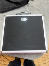 Thompson Travel Cigar Box Case Humidor Silver Black Storage Humidifier