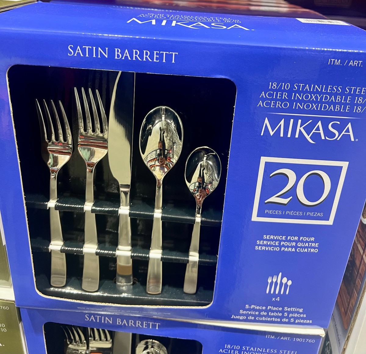 Mikasa, Satin Barret Flatware Service for 4, 20 Piece Set, 18/10