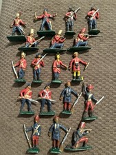 Vintage Lead Soldier Lot Of 18 Indian Army British Empire Some Missing Sword