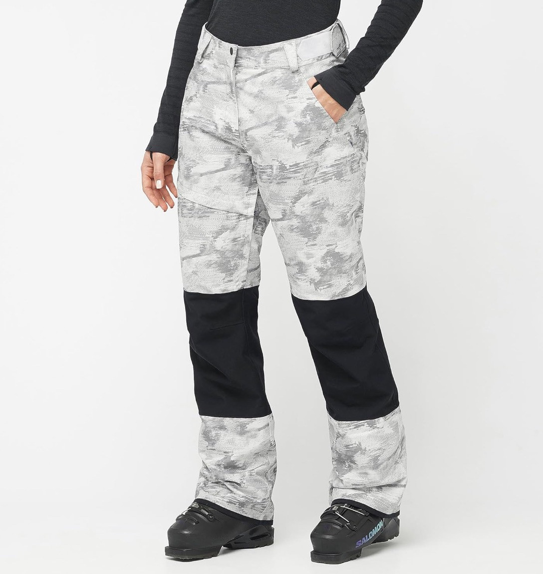 $250 Salomon Bashley Puff Pant Donna Taglia XL Sci Neve Snowboard AO Deep Black