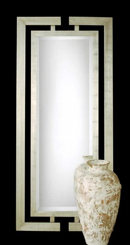 Uttermost 14097 B Silver Jamal Beveled Mirror With Open Detail Dual Wood Frames - Picture 2 of 2