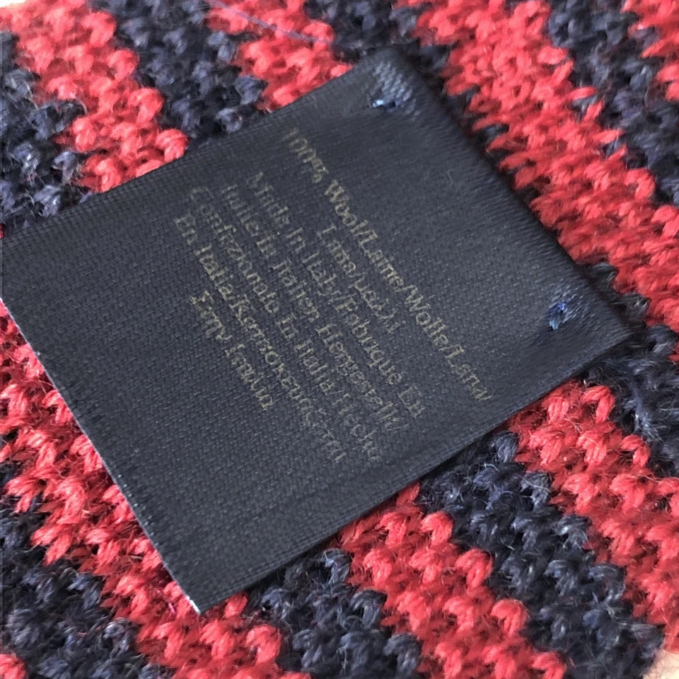 "Corbata Brooks Brothers ajustada tejida rayas rojas azules 100 % lana 2,5"" X 53"" Italia" Foto 4 de 4