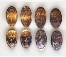 SET OF 8 UNIVERSAL STUDIOS ORLANDO HARRY  POTTER PRESSED PENNIES RARE.