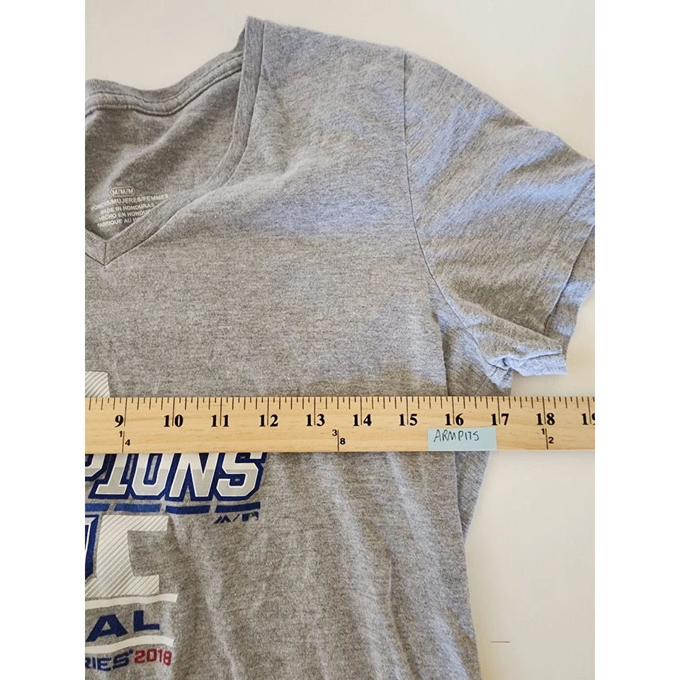 Top LA DODGERS Mujer 2018 Liga Nacional Campeones Serie Mundial Cuello en V Talla M Foto 4 de 4