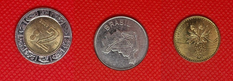 Lot of 5 World Coins for Collectors: Mexico, Colombia, Chile Genuine
