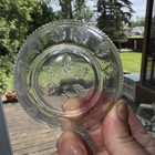 Vintage cut pressed glass Leaf Pattern trinket candy dish — photo 5
