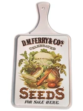 D.M. Ferry & Co Seeds Cutting Board Vintage Advertising Brook park Melmac