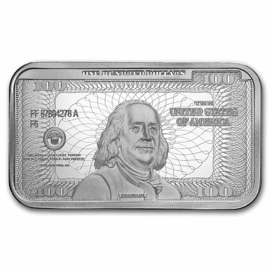 Franklin Mint 0.999 Silver Bullion Bars & Rounds 1 oz Precious