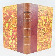 ERNEST RENAN VIE DE JÉSUS 1863 RELIURE CUIR
