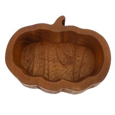 Pumpkin Wooden Bowl Appetizer Tray Dough Bowl Fruits 19.50X14.50X5.00CM Brown