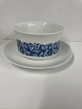 Vintage Thomas Rosenthal Sauce Bowl Under Plate Gravy Bowl MCM Germany Floral