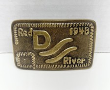 Vintage Antique John Wayne Red River D 1948 Western Movie Belt Buckle