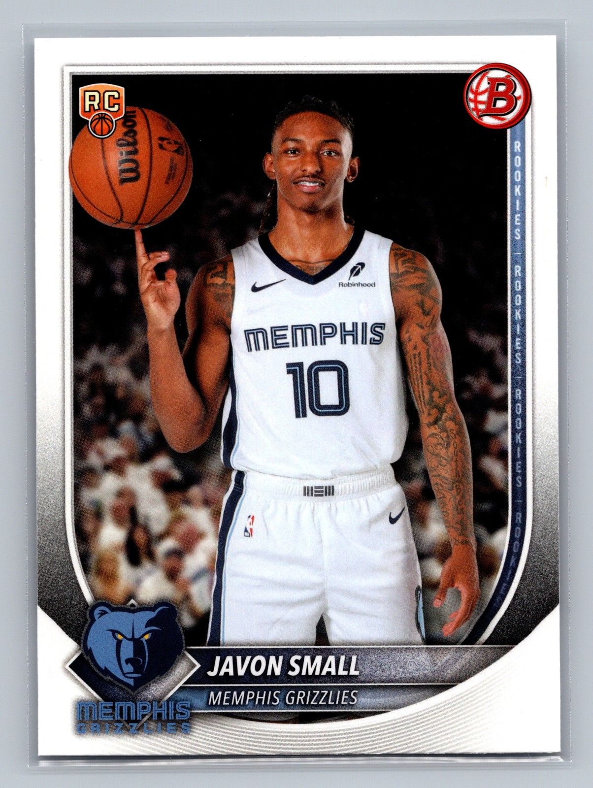2025-26 Bowman JAVON SMALL #46 RC Memphis Grizzlies