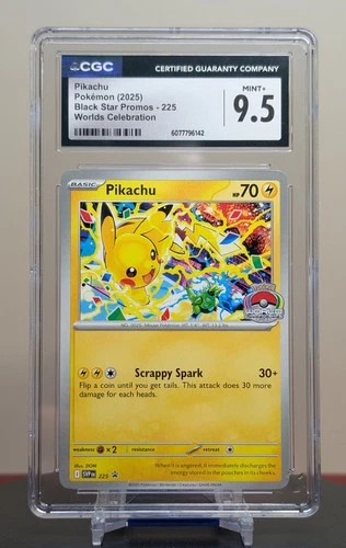 Pokemon Graded Pikachu #225 SVP Black Star Promo CGC 9.5