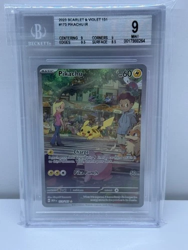 Pokémon Pikachu Illustration Rare Card 173/165 Scarlet & Violet 151 BGS 9 Mint