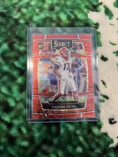 Panini 2022 Select Draft Picks Nakobe Dean #37 Georgia Red Lazer Prizm Rookie