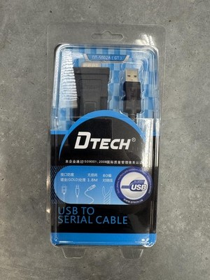 DTECH USB To Serial Cable, 6ft New!