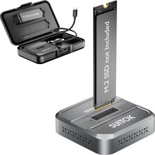 M.2 NVMe SATA SSD Reader with Storage Box, 10Gbps M2 to USB C Adapter for Ext...