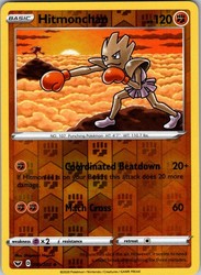 Hitmonchan 095/202 Reverse Holo Sword & Shield Base Set Uncommon