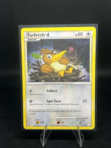 Pokemon TCG Farfetch’d HeartGold SoulSilver 19/123 Regular Rare Non Holo - LP