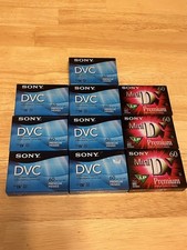 LOT OF 10 Sony DVC Digital Video Cassette Tapes 60 Min Model DVM60PRR New Sealed